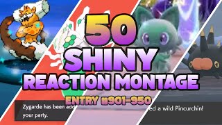 50 Shiny Reactions Montage! Shiny Living Dex #901-#950!