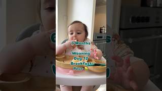 6 Months - Day 12 - Pear 🍐 #weaning #babyledweaning #weaningfood #blw #blwideas #weaningbaby