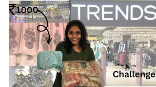 ₹ 1000 Shopping challenge in Rani no hajiro VS ₹ 1000 Shopping challenge in Trends for navratri