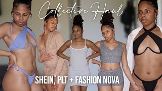 Collective Try on Haul | SHEIN, PLT, Fashion Nova | IBTC Friendly 😛 | Bikinis, Dresses, Loungewear..