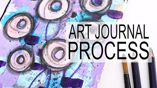 Abstract Mixed Media Art Journal Process