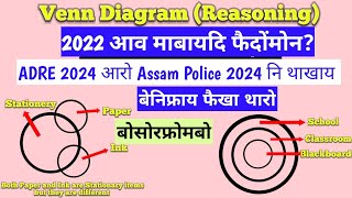 Previous Year ADRE 2022 Reasoning questions and answers || All Papers 2022 || Venn Diagrams