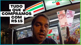 TUDO O QUE COMPRAMOS COM 15 REAIS NA TAILÂNDIA | SUPERMERCADO | ÁSIA | 7 ELEVEN