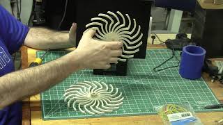 Kinetic Art Scroll Saw Pattern. Motor driven.