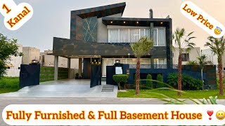 1 Kanal Most Beautiful | Fully Furnished | Full Basement | Low Price House In DHA 6 Lahore