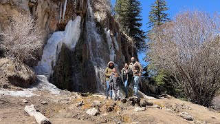 We went to an icy WATERFALL 🥶