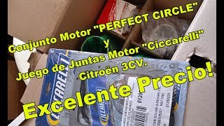 Conjunto Motor "PERFECT CIRCLE", y Juego de Juntas Motor Citroen 3CV