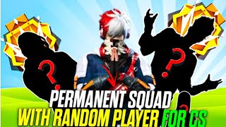 How to Make Permanent Squad with Random player for cs rank push - BEST MANOHAR