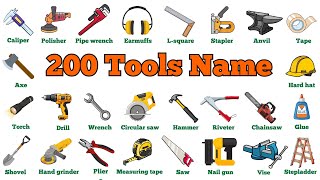 Tools Vocabulary | Tools in English | 200 Tools Names with Pictures | English Vocabulary