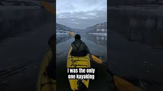 The WINTER Kayaking #shorts #winter #kayaking #relaxing  #beautiful