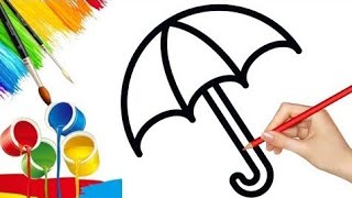 HOW TO DRAW A CUTE UMBRELLA KAWAII EASY STEP BY STEP.