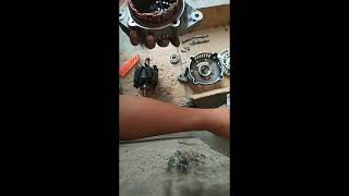 ganti bearing dinamo alternator suzuki katana, carry 1.0