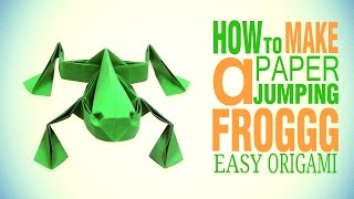 EASY Origami: Jumping Frog - Cool Origami easy tutorial