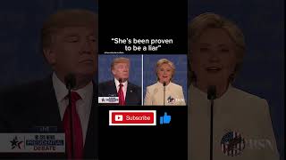 “She’s been proven to be a liar” Donald Trump