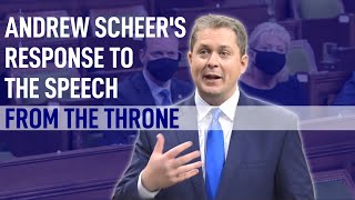 Andrew Scheer Responds To The Speech From The Throne