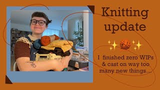 Knitting Update | I finished a single thing and cast on way too much | New cast on ideas