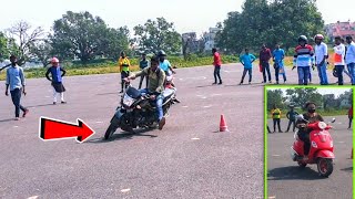 MotorCycle Driving Licence Test - Trial || RTO Bike Driving Licence Trial - Pass