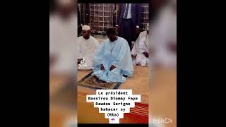 image exclusive président diomaye faye a tivaoune chez khalifa général de tidiane serigne babacar m