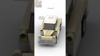 LEGO® Brick 1950s Business Car Tan & White custom speedbuild animation  short new