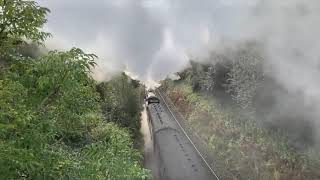 35018 on damp rails nears Hoghton