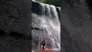 🥶💦Cold water waterfall in North Carolina #shorts