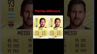 Find the difference ( Messi Fifa card )