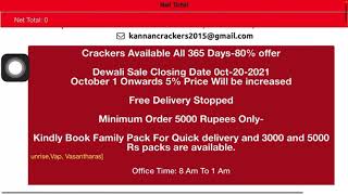 Kannan Crackers 3000 and 5000 family box items list| How to order online in Kannan Crackers Sivakasi