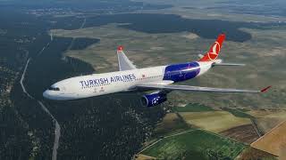 TURKISH AIRLINES AIRBUS A330-300 LANDING CANBERRA INTL.AIRPORT