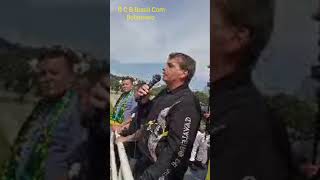 20/05/2021, Rio de Janeiro, após moto passeata, Bolsonaro discursa para um número