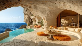 Smooth Bossa Nova Jazz Music at Morning Seaside Luxury Villa with Ocean Sounds to Work, Study