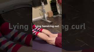 Lying hamstring curl #dumbbell #curls #shorts