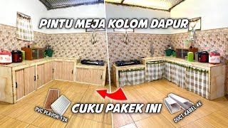 Cuma pakek PVC PLAVON Bisa sebagus ini PINTU KOLOM MEJA DAPUR