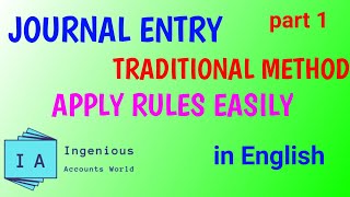 How to prepare journal entry? Traditional method(in English)