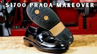 Prada Makeover: Converting Glue-On Shoes to Goodyear Welted Loafers | |ASMR For Deep Sleep