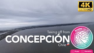 Taking off just after the rainstorm from Carriel Sur Airport, Concepcion, Chile 🇨🇱. 4K #travel