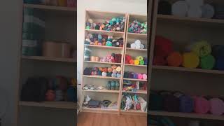 Billy Bookcase Yarn Storage Idea  #crochet #knitting #craft