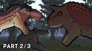 Tarbosaurus and Allosaurus vs Carnotaurus | Animation (Part 2/3)