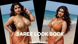 [4K] Stunning Indian Beauty AI Elite Indian Saree Lookbook Models #saree #ai #viral