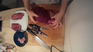 處理牛舌縮時 Timelapse of skinning a beef tongue 牛舌料理