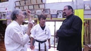 Steven seagal came to Okinawa to visit Tetsuhiro Hokama