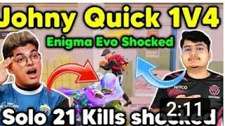 Enigma Evo shocked by Jonathan skills 😱😱| Jonathan quick 1v4 with solo 21 kills🔥🔥#bgmi #jonathan