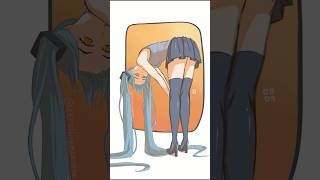 How to draw Hatsune Miku / Drawing process #art #digitalspeedpainting #clipstudiopaint #illustration