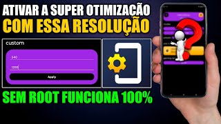 ATIVAR A SUPER OTIMIZAÇÃO NO CELULAR 📲 EM JOGOS ATRAVES DO APLICATIVO DE RESOLUÇÃO I NO ROOT I GFX⏫