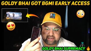 Goldy Bhai Got BGMI Early Access 😳🔥 | Goldy Bhai Supremacy 🚀 | Finally BGMI Unban