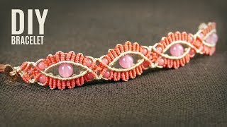 Lucky Eye Bracelet Tutorial by Macrame School | DIY