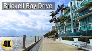 4K Walking Tour Miami Brickell Bay in Winter