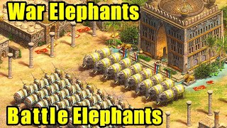 War Elephants Vs Battle Elephants  | Age of Empires 2