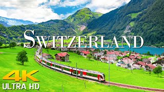 4K Ultra UHD: FLYING OVER SWITZERLAND - Soothing Music Along With Beautiful Nature Video (4K UHD)