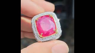 Natural Purplish Red Ruby Burma Birma Myanmar Heated-a 14.05 carats Certificate AGL #ruby #permata