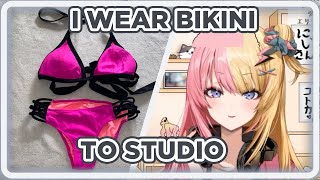 Kotoka Wearing Bikini To Studio